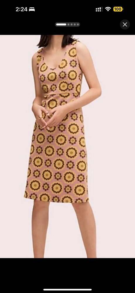 NWT - Kate Spade - Geo Floral Jacquard Dress  (Size 10) *MSRP $328*